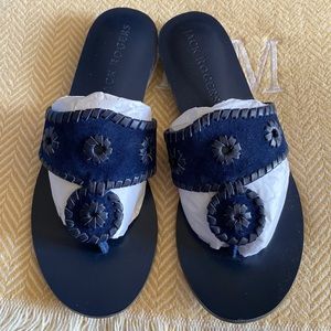 Jack Rogers Jacks Navy Suede Demi Wedge